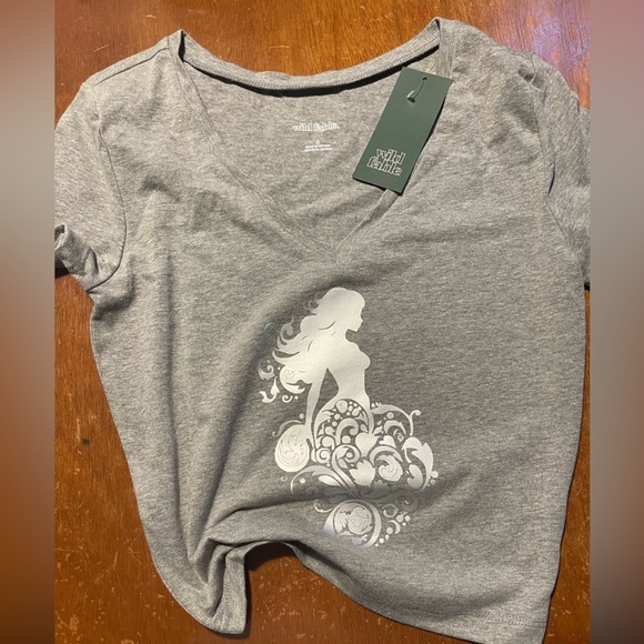 NWT S Grey Crop Baby Tee Wild Fable - Picture 1 of 4